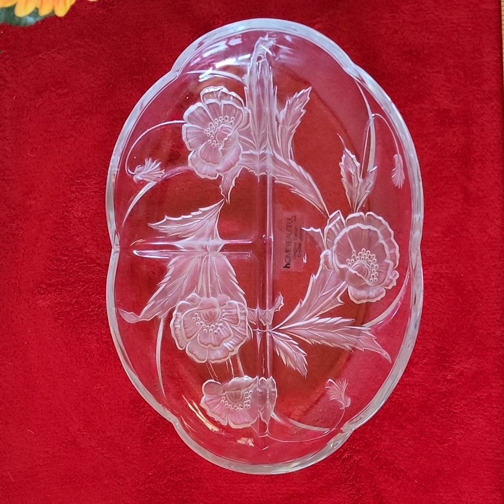 NWT, Home Beautiful Original Design. Platter with Divider. Made in Japan.